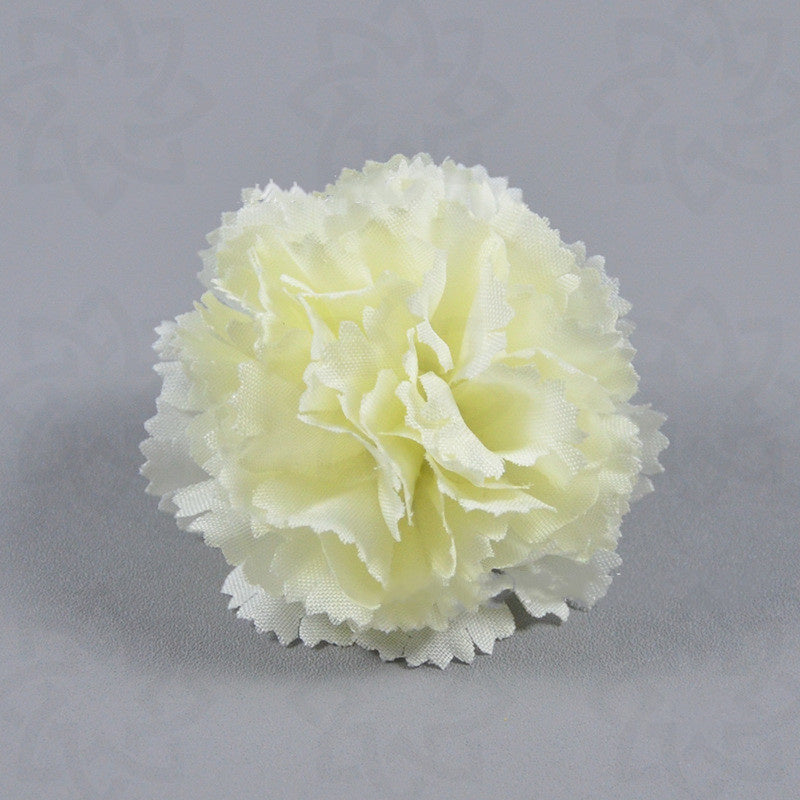 Claveles artificiales de 2" x 2" para bodas y eventos - Crema 9+3 piezas