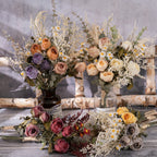 Rosas artificiales de 14" x 10" para bodas y eventos - Naranja