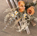 Rosas artificiales de 14" x 10" para bodas y eventos - Light champán