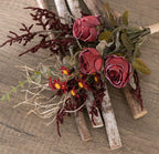 Rosas artificiales de 14" x 10" para bodas y eventos - Deep champán