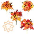 Calabazas artificiales de 17" para bodas y eventos - Sunflower/mum/pumpkin