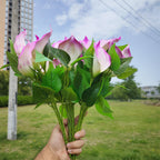 Calas artificiales con resistencia a los rayos UV de 16" para jardín, balcón y terraza - Fucsia 1 arbusto
