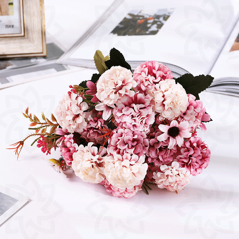 Hortensias artificiales de 11" para decoración de otoño
