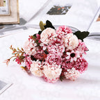Hortensias artificiales de 11" para decoración de otoño