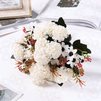 Hortensias artificiales de 11" para decoración de otoño