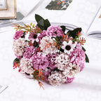 Hortensias artificiales de 11" para decoración de otoño