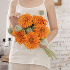Girasoles artificiales de 17" para bodas y eventos - Champán