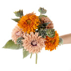 Girasoles artificiales de 17" para bodas y eventos - Naranja