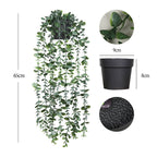 Eucalipto artificial con resistencia a los rayos UV para jardín, balcón y terraza