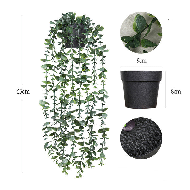 Eucalipto artificial con resistencia a los rayos UV para jardín, balcón y terraza