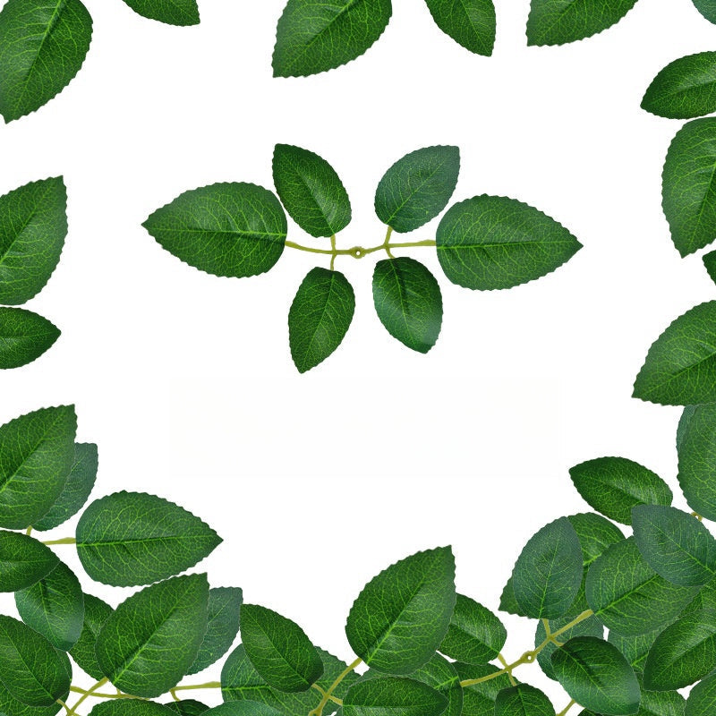 Rosas artificiales de 1" x 1" 100 piezas para bodas y eventos - Verde