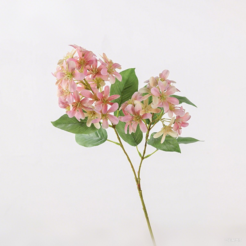 Tallos artificiales de 27.9" para decoración de interiores - Rosa/verde