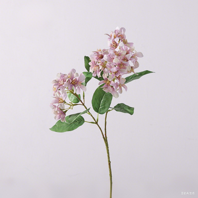 Tallos artificiales de 27.9" para decoración de interiores - Morado/rosa