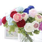 Ranúnculos artificiales de 17" para bodas y eventos - Blanco