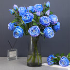 Rosas artificiales con tacto real de 20" 3 cabezas para bodas y eventos - Violeta