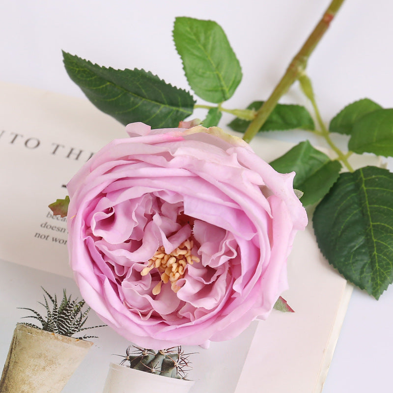 Rosas artificiales con tacto real de 18" para bodas y eventos - Morado