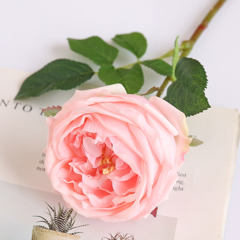 Rosas artificiales con tacto real de 18" para bodas y eventos - Rosa