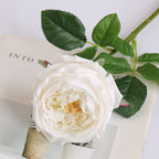 Rosas artificiales con tacto real de 18" para bodas y eventos - Blanco