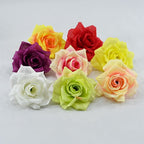 Rosas artificiales de 3" x 3" para bodas y eventos - Rojo