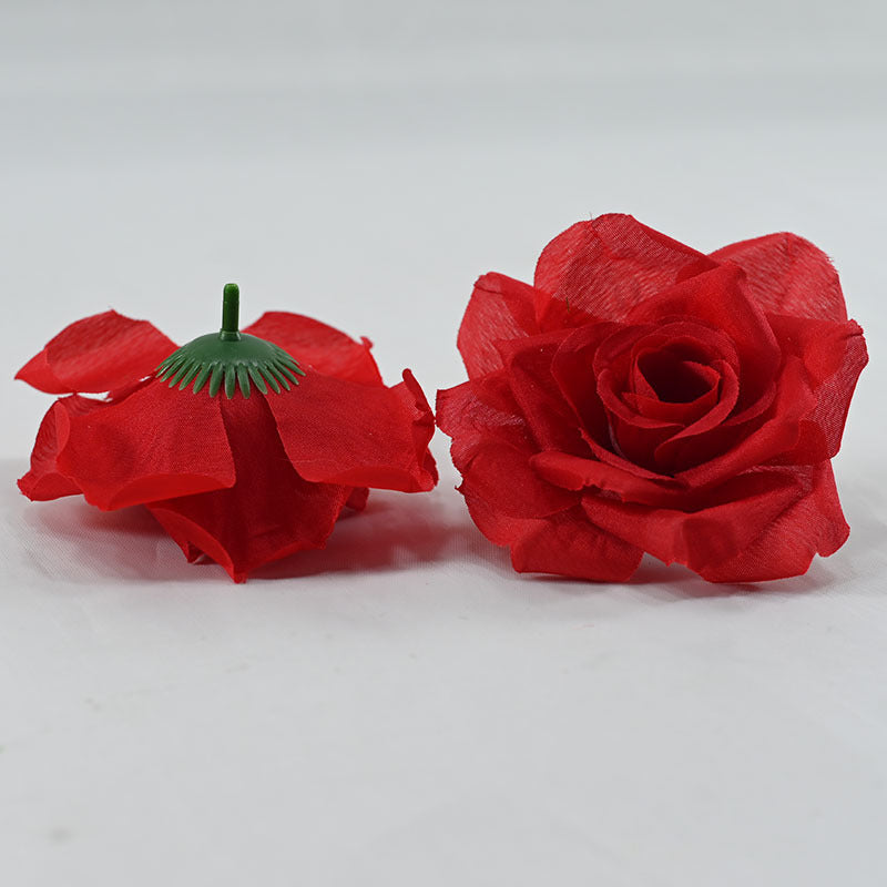 Rosas artificiales de 3" x 3" para bodas y eventos - Amarillo/naranja