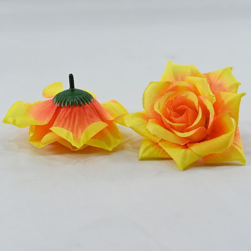 Rosas artificiales de 3" x 3" para bodas y eventos - Morado/deep rojo