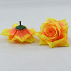 Rosas artificiales de 3" x 3" para bodas y eventos - Morado/deep rojo