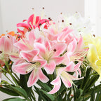 Tulipanes artificiales con tacto real de 28" para bodas y eventos - Blanco