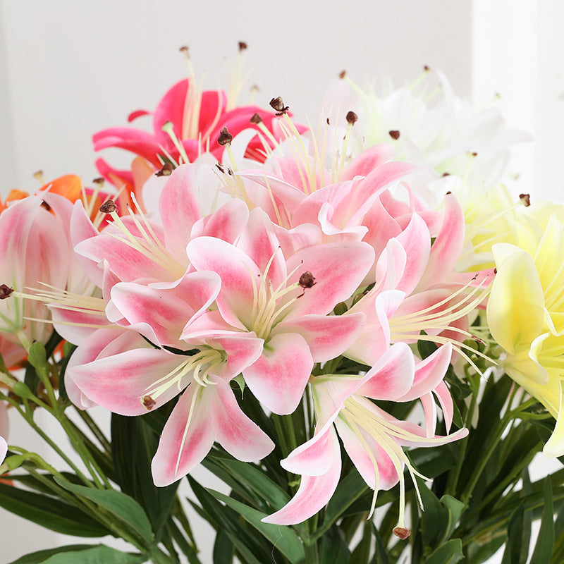 Tulipanes artificiales con tacto real de 28" para bodas y eventos - Blanco