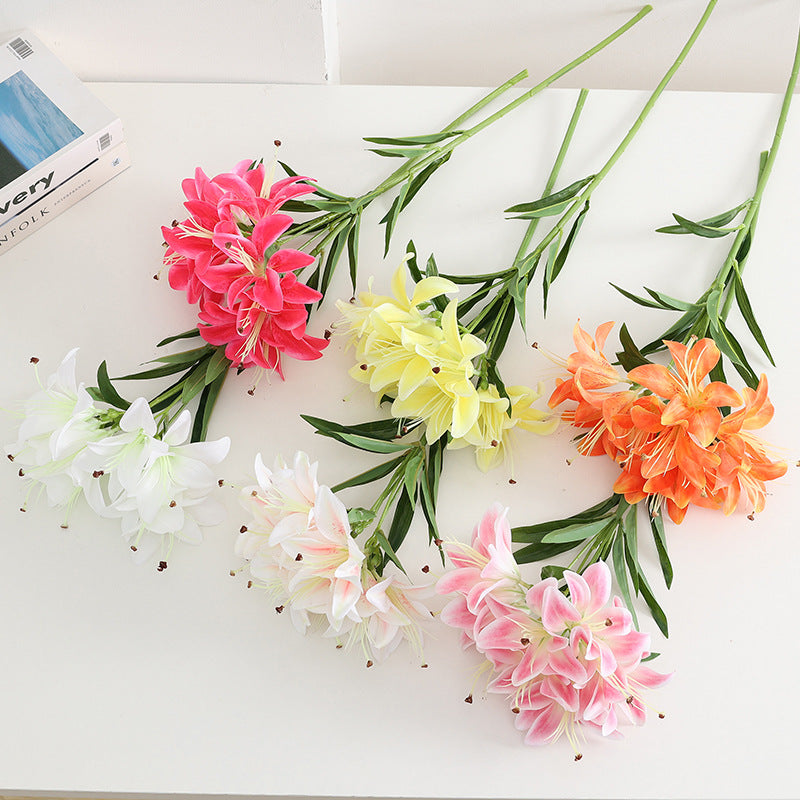 Tulipanes artificiales con tacto real de 28" para bodas y eventos - Champán