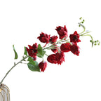Flores artificiales con resistencia a los rayos UV de 33" para jardín, balcón y terraza - Azul