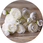 Ranúnculos artificiales de 12" x 5" para bodas y eventos - Morado degradado