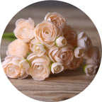 Ranúnculos artificiales de 12" x 5" para bodas y eventos - Autumn rosa