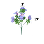 Azaleas artificiales con resistencia a los rayos UV de 17" para jardín, balcón y terraza - Morado