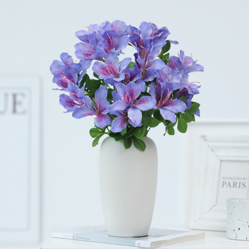 Azaleas artificiales con resistencia a los rayos UV de 17" para jardín, balcón y terraza