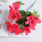 Azaleas artificiales con resistencia a los rayos UV de 17" para jardín, balcón y terraza