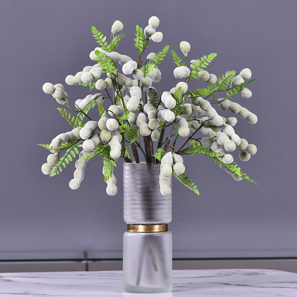 Ramo artificial de 26" x 12" 6 piezas para bodas y eventos - Gris/verde
