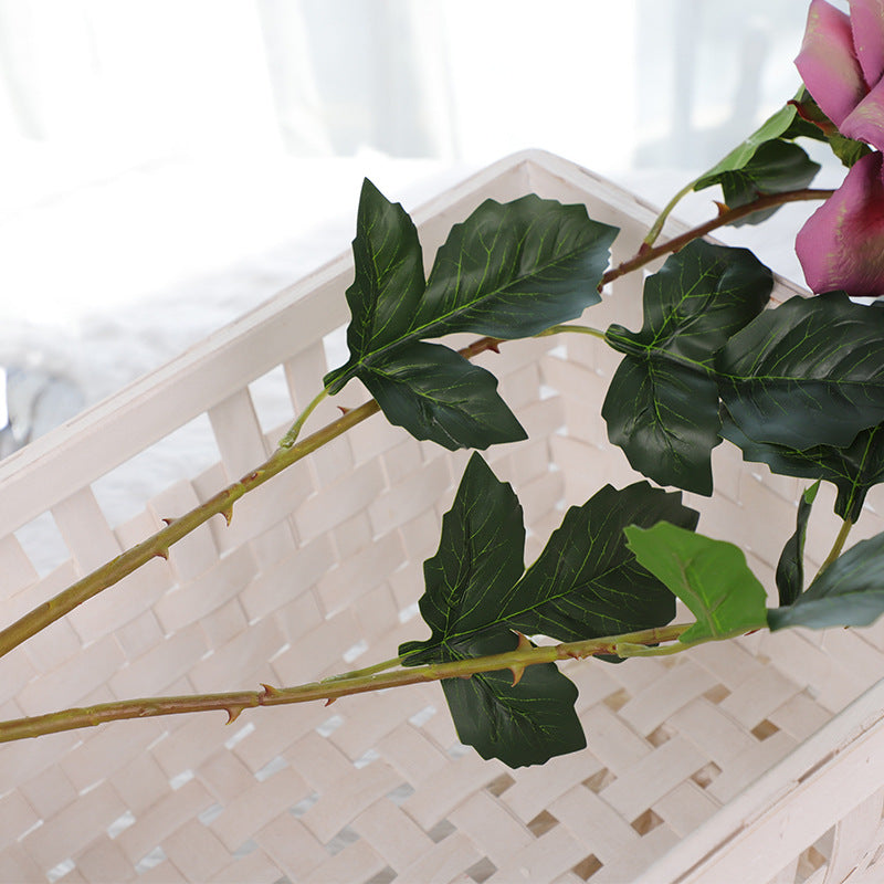 Rosas artificiales de 33" x 6" 3 piezas para bodas y eventos - Degradado champán