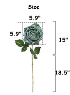 Rosas artificiales de 33" x 6" 3 piezas para bodas y eventos - Degradado coral