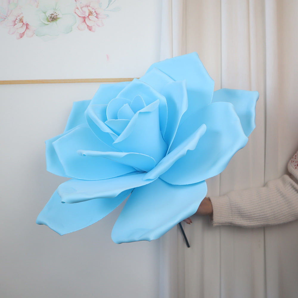 Rosas artificiales de 23.6" para bodas y eventos - Azul