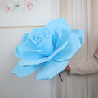 Rosas artificiales de 23.6" para bodas y eventos - Azul
