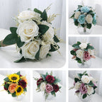 Rosas artificiales de 7" para bodas y eventos - Light champán