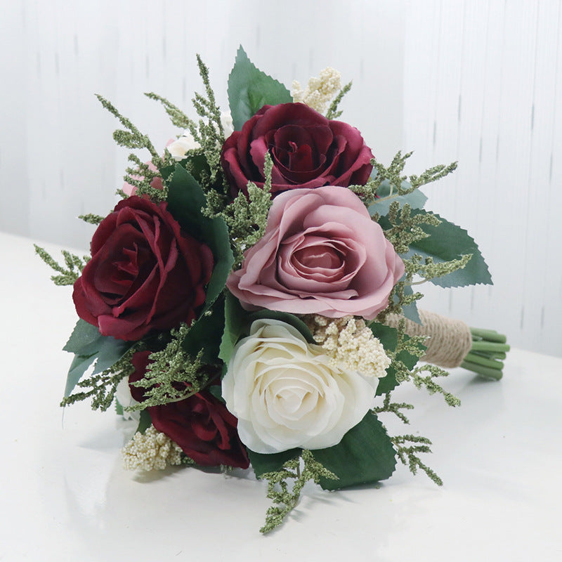 Rosas artificiales de 7" para bodas y eventos
