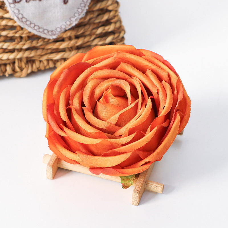 Rosas artificiales de 3" x 3" para bodas y eventos - Rojo
