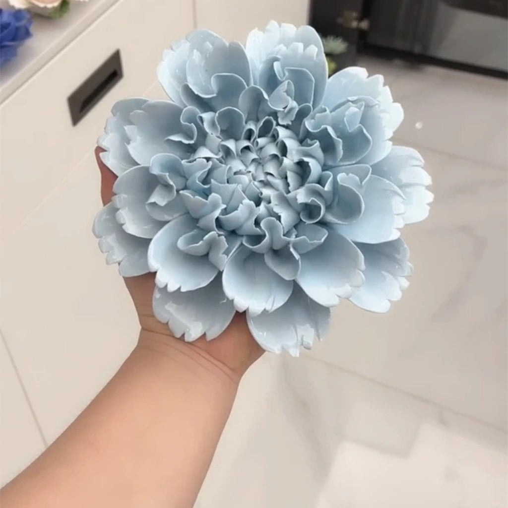 Peonías artificiales de 7" para decoración del hogar, eventos y escaparates - Azul empolvado