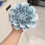 Peonías artificiales de 7" para decoración del hogar, eventos y escaparates - Azul empolvado