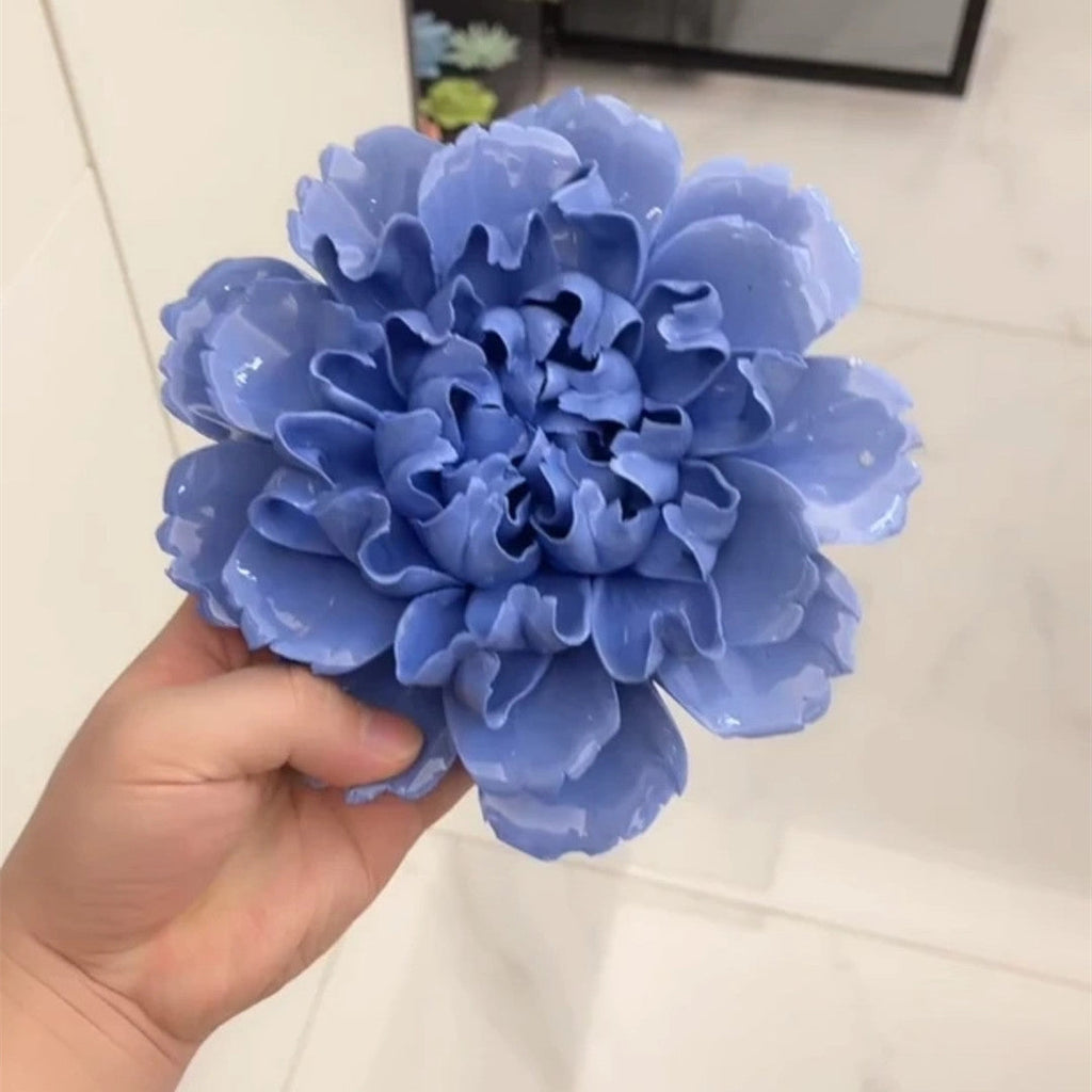 Peonías artificiales de 7" para decoración del hogar, eventos y escaparates - Ocean azul