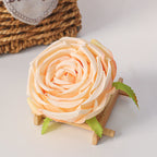 Rosas artificiales de 3" x 3" para bodas y eventos - Burdeos