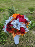 Flores de Pascua artificiales de 15" x 15" para bodas y eventos - 1
