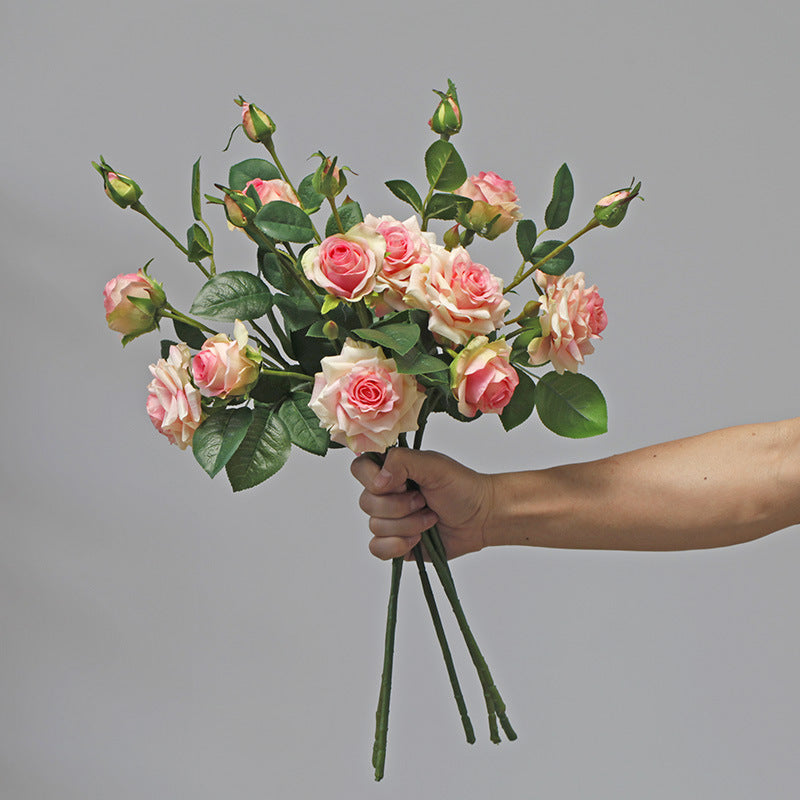 Rosas artificiales con tacto real de 20" para bodas y eventos - Degradado fucsia