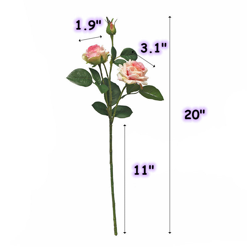 Rosas artificiales con tacto real de 20" para bodas y eventos